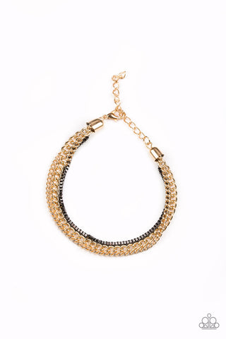 Industrial Icon Gold Paparazzi Men's Bracelet