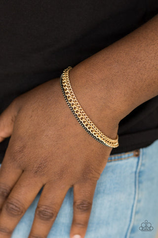 Industrial Icon Gold Paparazzi Men's Bracelet