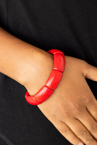 Peace Out Red Paparazzi Bracelet