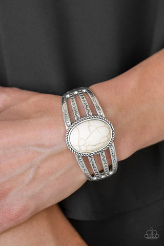 Desert Glyphs White Paparazzi Bracelet