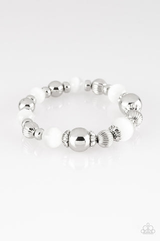 Once Upon a MARITIME White Paparazzi Bracelet
