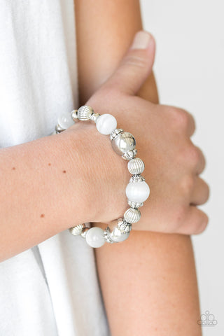 Once Upon a MARITIME White Paparazzi Bracelet