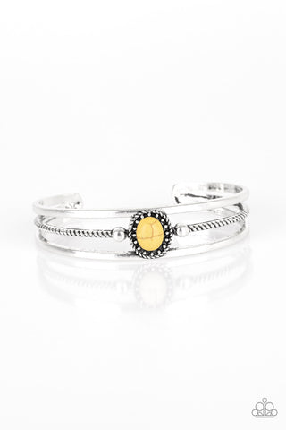 Borderline Borderland Yellow Paparazzi Bracelet