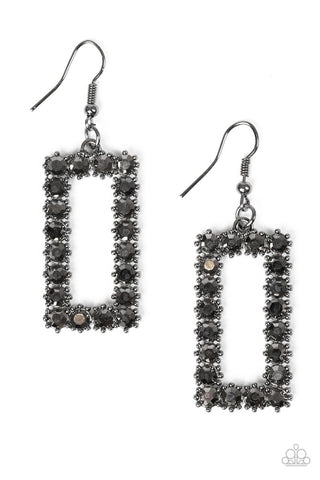 Mirror, Mirror Black Paparazzi Earrings