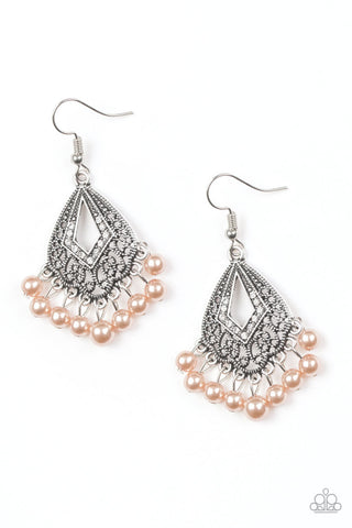 Gracefully Gatsby Brown Paparazzi Earrings