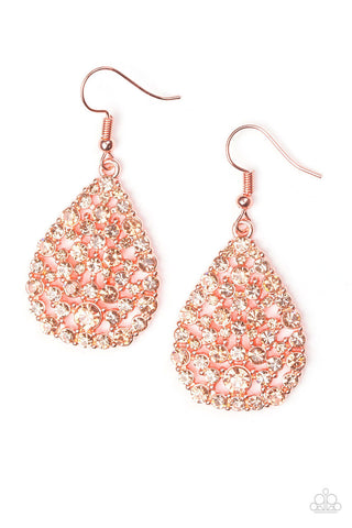 Shine Brighter Copper Paparazzi Earrings