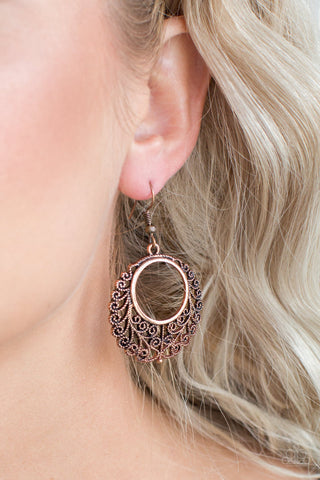 Grapevine Glamorous Copper Paparazzi Earrings