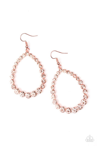 Rise and Sparkle Copper Paparazzi Earrings