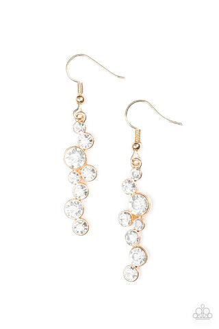 Milky Way Magnificence Gold Paparazzi Earrings