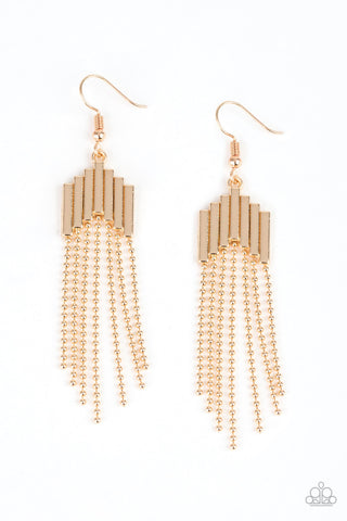 Radically Retro Gold Paparazzi Earrings