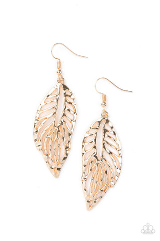 Come Home to Roost Gold Paparazzi Earrings