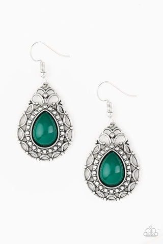 Flirty Finesse Green Paparazzi Earrings