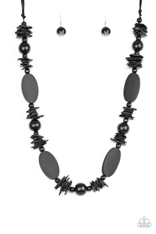 Carefree Cococay Black Paparazzi Necklace