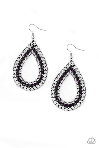 Mechanical Marvel Purple Paparazzi Earrings