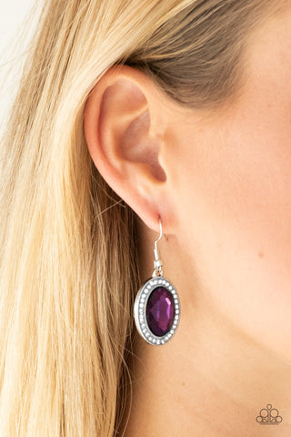 Only FAME in Town Purple Paparazzi Earrings