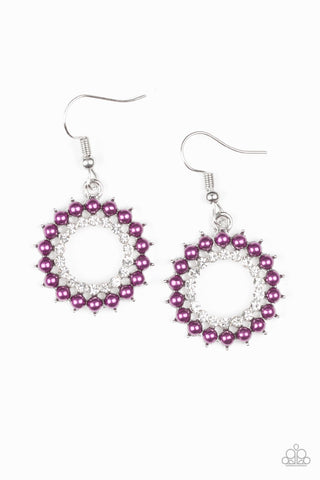 Wreathed in Radiance Purple Paparazzi Earrings