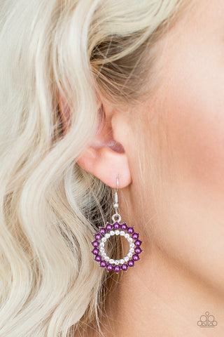 Wreathed in Radiance Purple Paparazzi Earrings