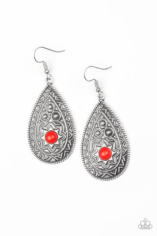 Summer Sol Red Paparazzi Earrings