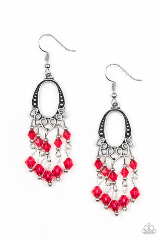 Not the Only Fish in the Sea Red Paparazzi Earrings