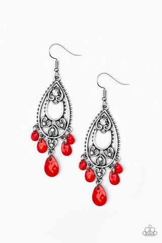 Fashion Flirt Red Paparazzi Earrings