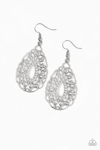 Wisteria Histeria Silver Paparazzi Earrings