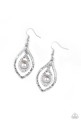 Breaking Glass Ceilings Silver Paparazzi Earrings