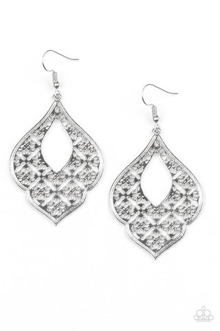 Totally Taj Mahal Silver Paparazzi Earrings