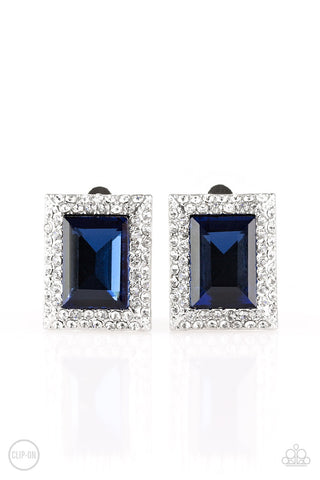 Crowned Couture Blue Paparazzi Clip-On Earrings