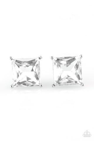 The Big Bang White Paparazzi Earrings