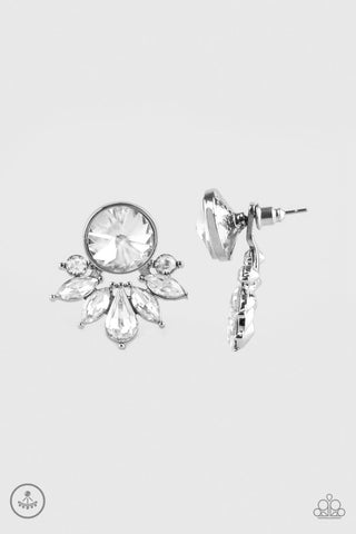 Radically Royal White Paparazzi Earrings