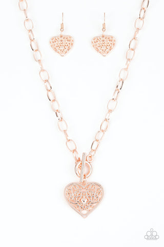 Victorian Romance Rose Gold Paparazzi Necklace