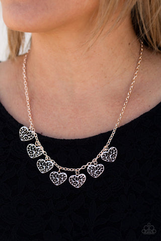 Less is AMOUR Rose Gold Paparazzi Necklace