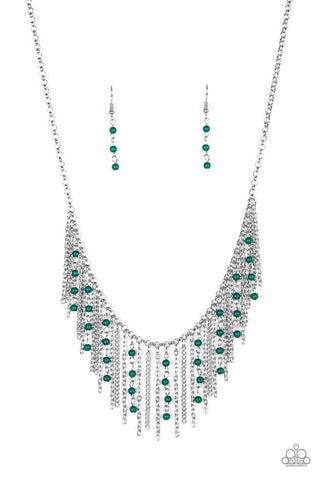 Harlem Hideaway Green Paparazzi Necklace