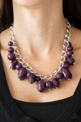 Gorgeously Globetrotter Purple Paparazzi Necklace