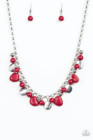 Flirtatiously Florida Red Paparazzi Necklace