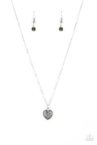 Fierce Flirt Silver Paparazzi Necklace