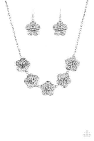 Garden Groove Silver Paparazzi Necklace