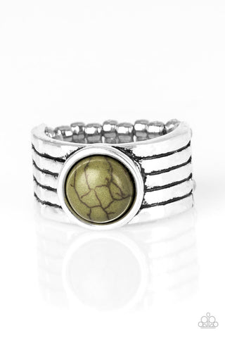 Blooming Badlands Green Paparazzi Ring