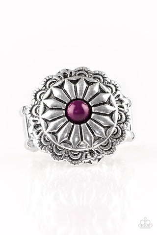 Daringly Daisy Purple Paparazzi Ring