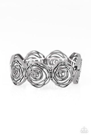 Beat Around the ROSEBUSH Black Paparazzi Bracelet