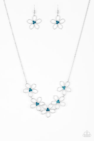 Hoppin Hibiscus Blue Paparazzi Necklace