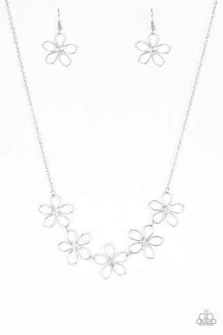 Hoppin Hibiscus White Paparazzi Necklace