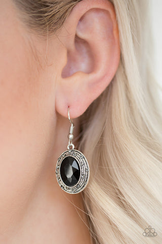 East Side Etiquette Black Paparazzi Earrings