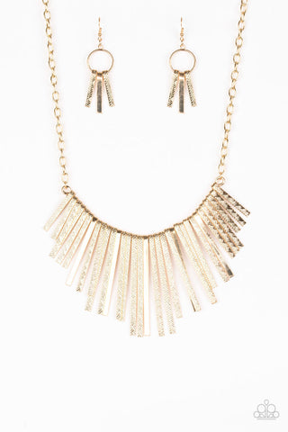 Welcome to the Pack Gold Paparazzi Necklace