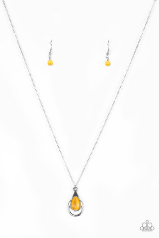 Just Drop It Yellow Paparazzi Necklace