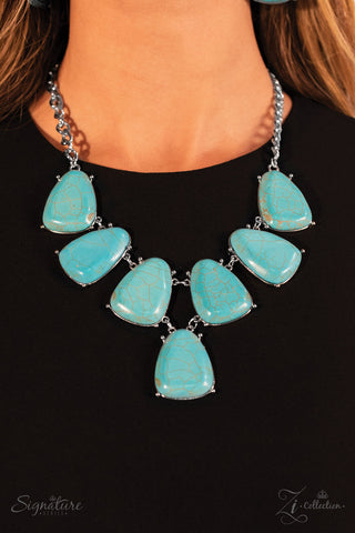 The Geraldine 2018 Zi Collection Turquoise Paparazzi Necklace