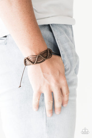 Rise to the Bait Dark Brown Paparazzi Bracelet