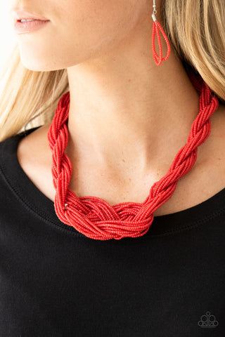 A Standing Ovation Red Paparazzi Necklace