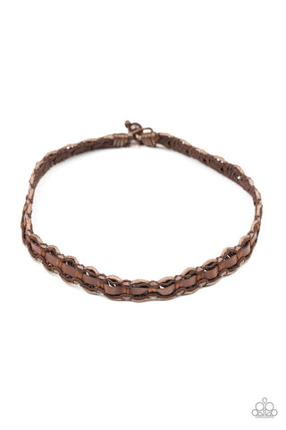 Track Tracker Brown Paparazzi Necklace