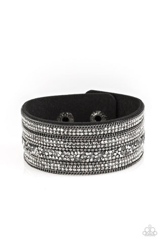 Really Rock Band Black Paparazzi Bracelet